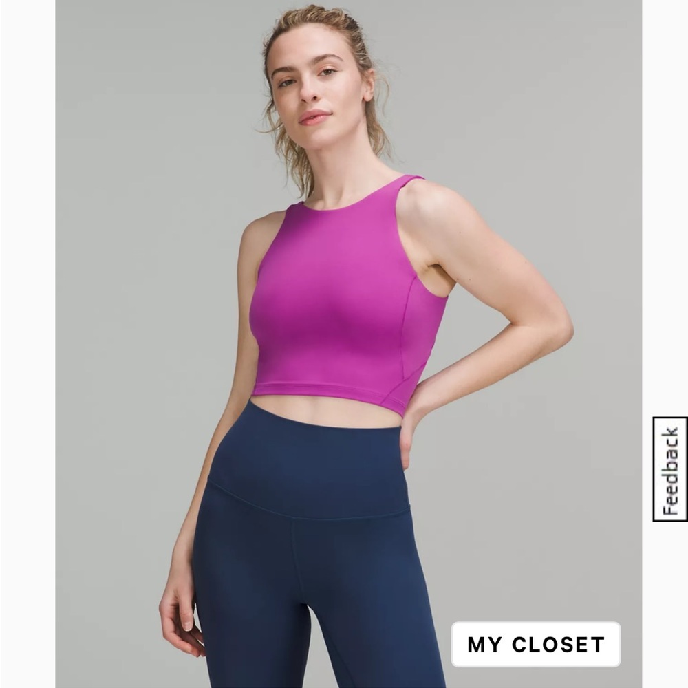 lululemon athletica Fuchsia Crop Tank Top